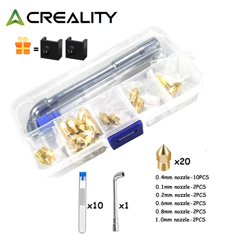 Creality Printer Ender 3 - หัวฉีดทองเหลือง CREALITY 20 ชิ้น รุ่น MK8