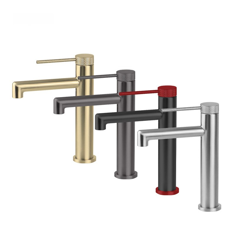 Basin Mixer Cartridge - ก๊อกน้ำอ่างล้างหน้าแบบก้านโยกเดี่ยว ผสมน้ำร้อนน้ำเย็น ติดตั้งบนเคาน์เตอร์ พร้อมหัวก๊อกเซรามิกและตัวก๊อกทองเหลือง