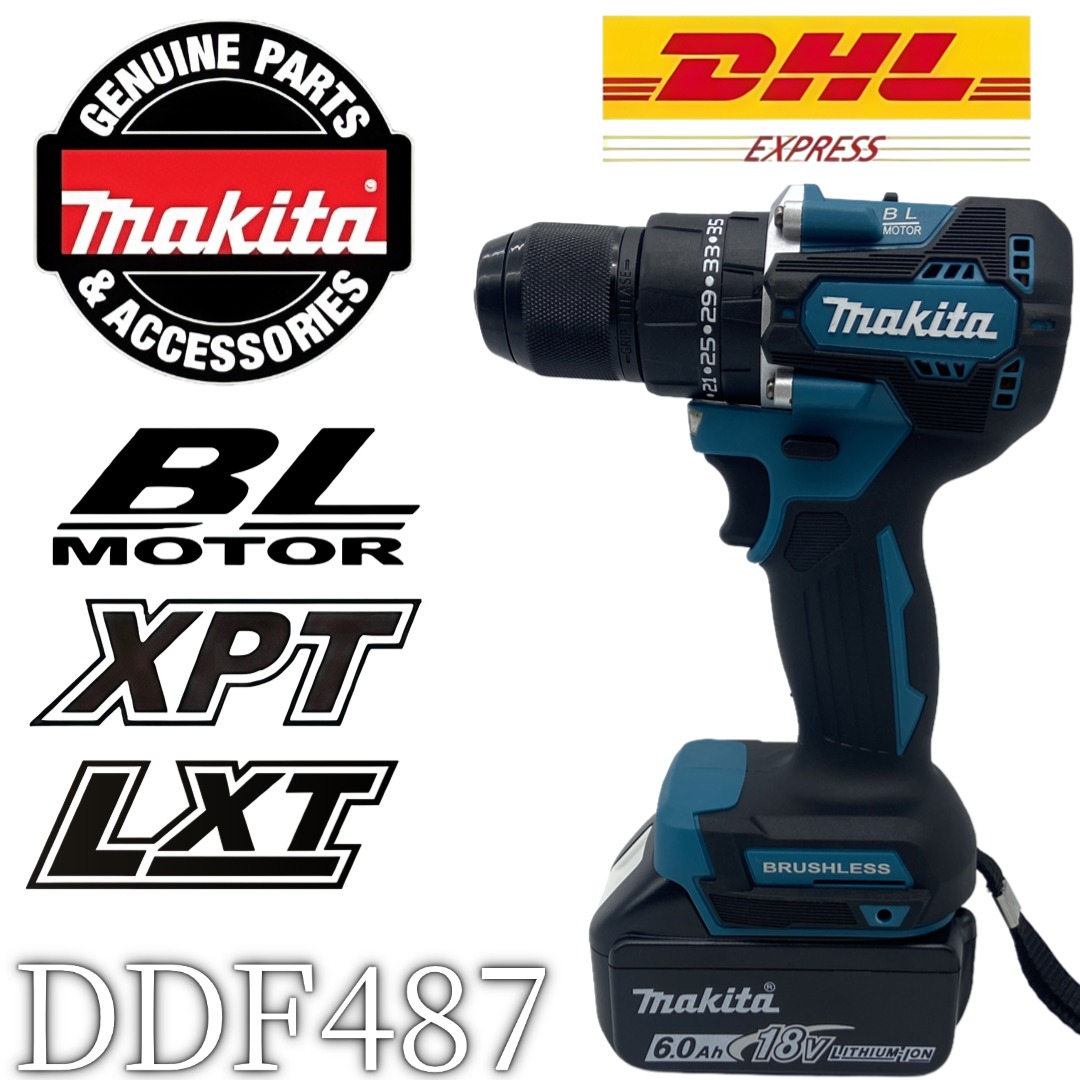 Makita Drill Ddf484 - ระดับมืออาชีพ 🏆 สว่านไขควงไร้สาย Makita DDF487 รุ่นดั้งเดิม