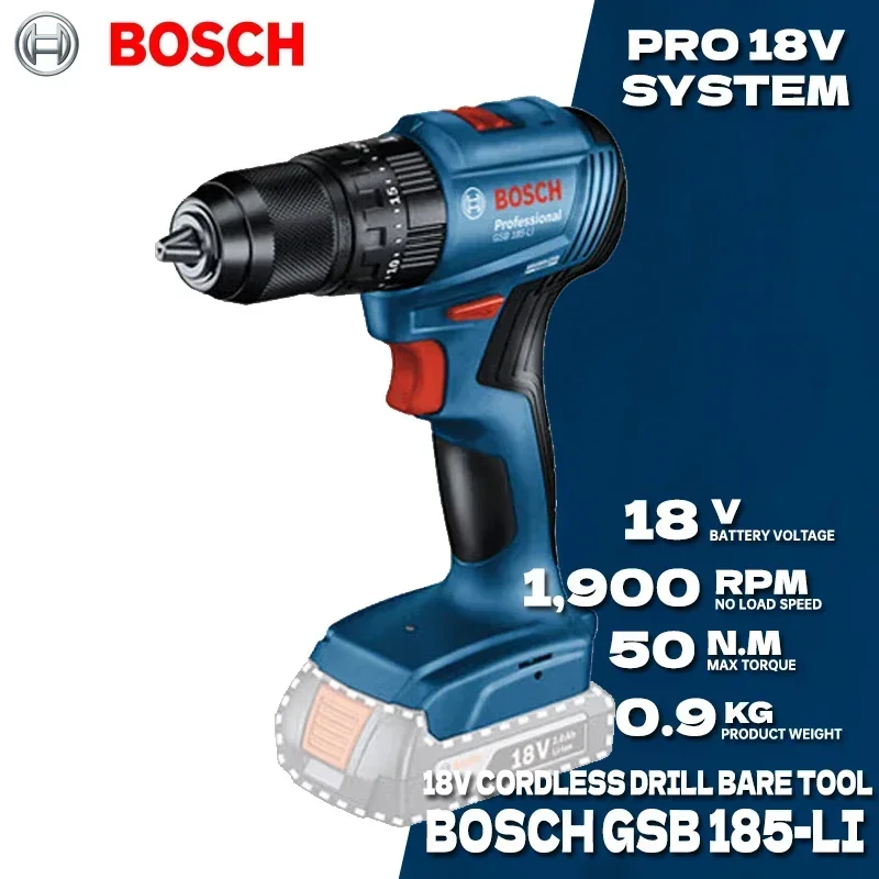 BOSCH GSB 185-LI สว่านกระแทกไร - Bosch Drill Gsb 18V บทวิจารณ์และราคา